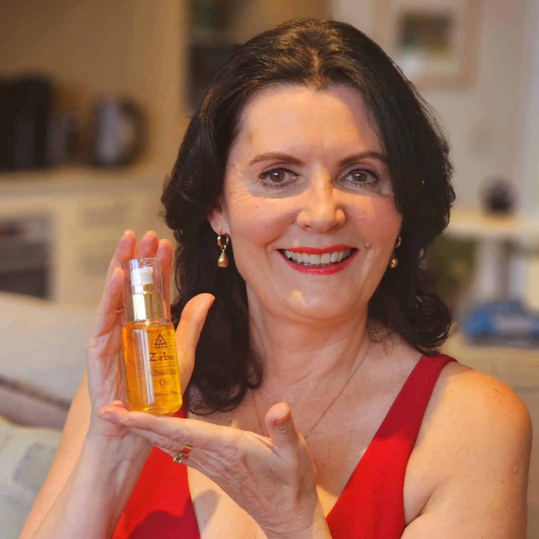 Jodie glowing skin with Zeba Oil